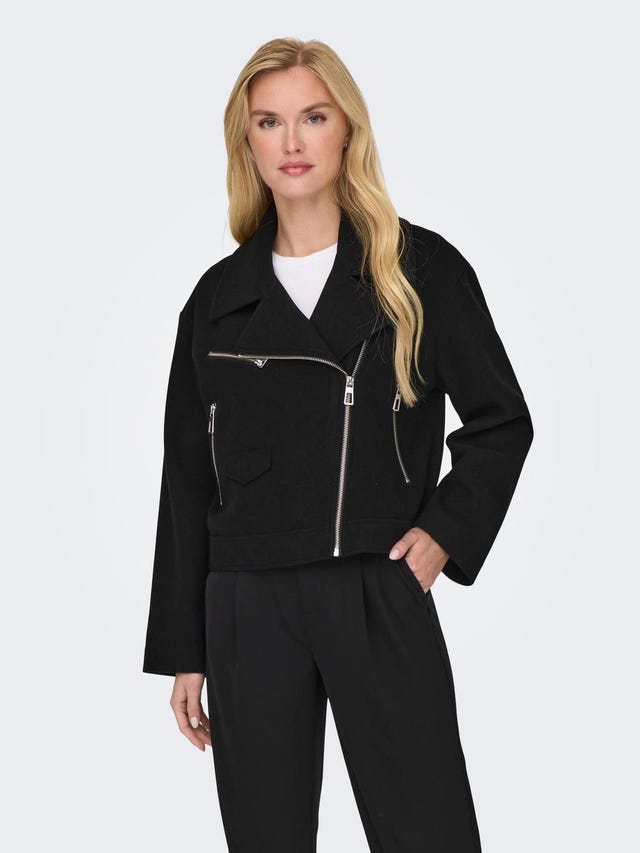 ONLY Leather look biker jacket - 15298730