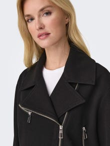 ONLY Leather look biker jacket -Black - 15298730