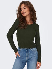 ONLY Slim Fit Round Neck Top -Rosin - 15298796