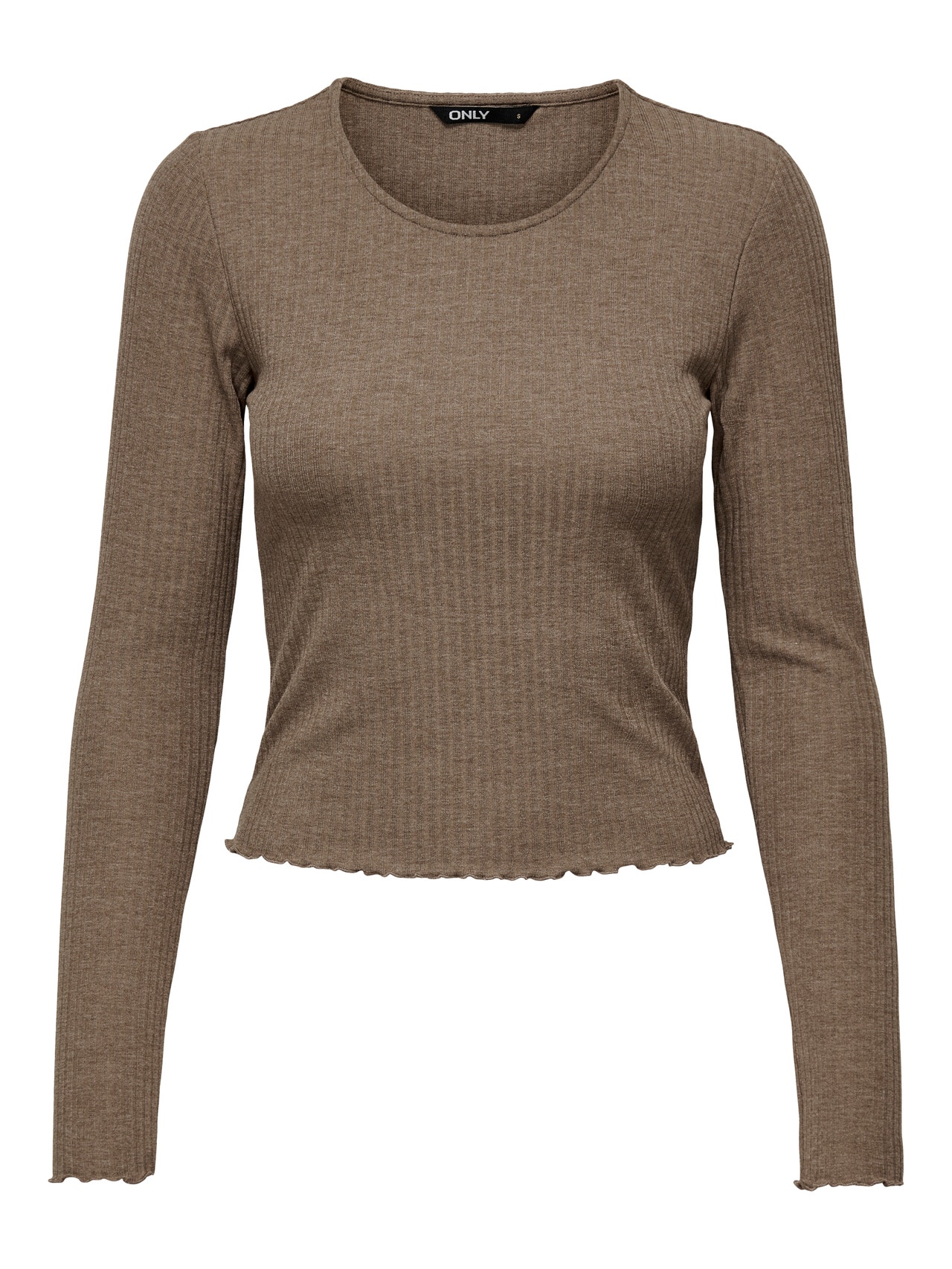 ONLY Slim Fit Round Neck Top -Caribou - 15298796