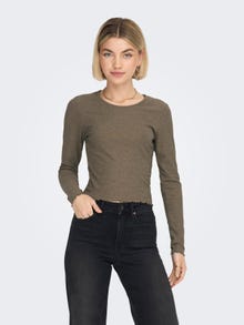ONLY Slim fit O-hals Top -Caribou - 15298796