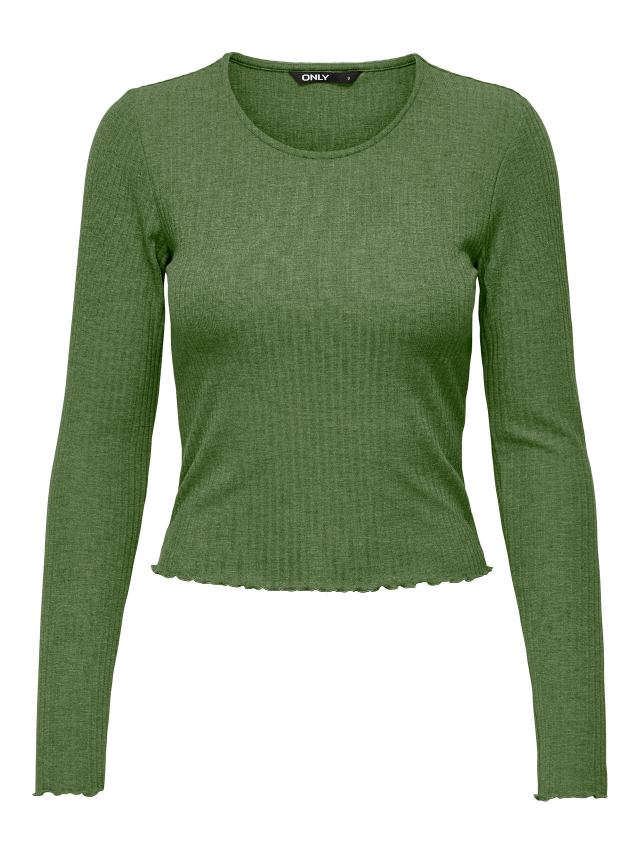 ONLY Slim Fit Round Neck Top -Chive - 15298796