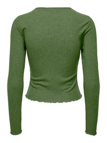 ONLY Slim Fit Round Neck Top -Chive - 15298796