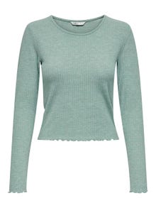 ONLY Tops Slim Fit Col rond -Chinois Green - 15298796