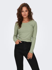ONLY O-neck top -Seagrass - 15298796