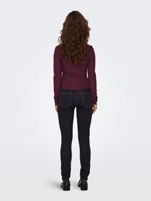 ONLY Slim Fit Round Neck Top -Winetasting - 15298796