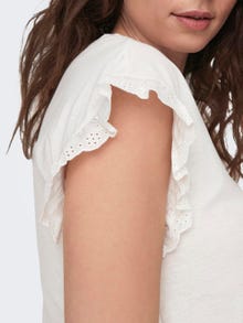 ONLY Mama frill detail top -Cloud Dancer - 15298820