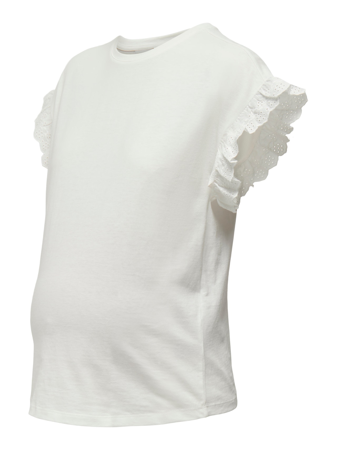 ONLY Mama frill detail top -Cloud Dancer - 15298820