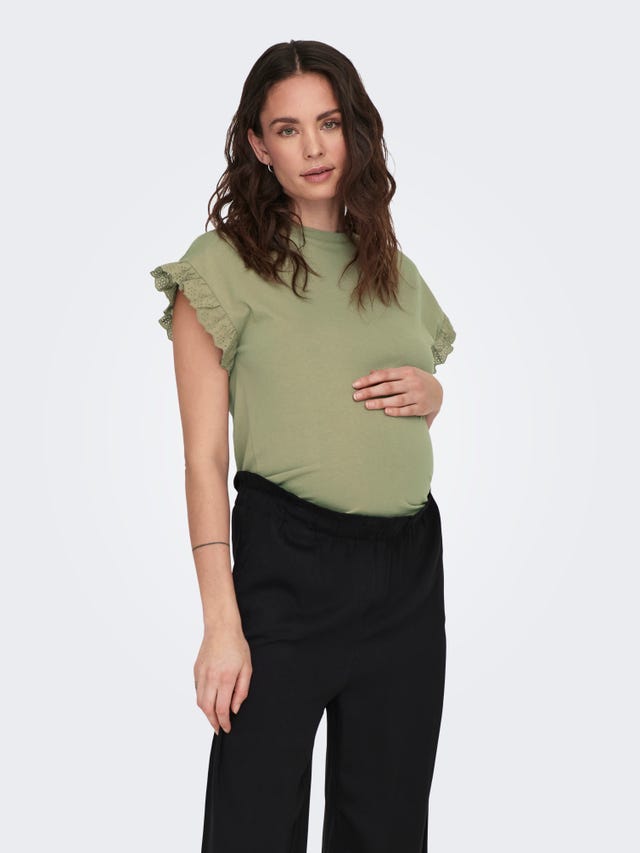 ONLY Regular Fit O-hals Maternity Topp - 15298820