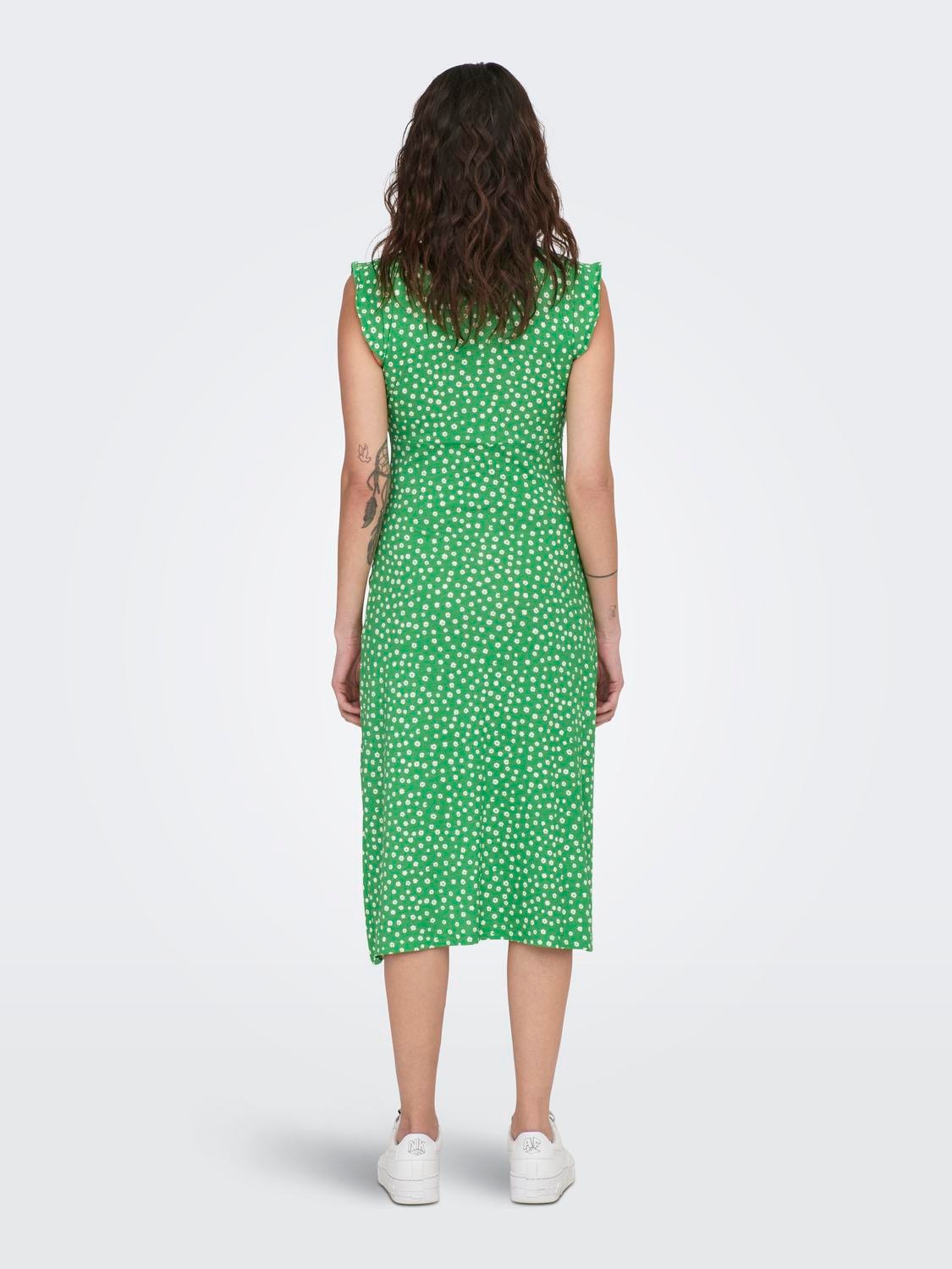 ONLY Regular fit O-hals Zwangerschap Lange jurk -Kelly Green - 15298822
