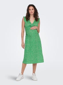 ONLY Normal geschnitten Rundhals Maternity Langes Kleid -Kelly Green - 15298822