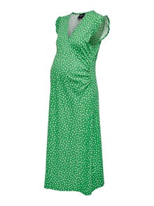 ONLY Robe longue Regular Fit Col rond Grossesse -Kelly Green - 15298822