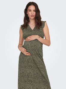 ONLY Regular Fit O-Neck Maternity Long dress -Mermaid - 15298822