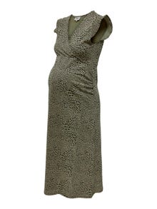 ONLY Regular Fit O-Neck Maternity Long dress -Mermaid - 15298822