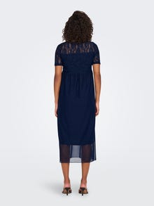 ONLY Mama Mesh midi kjole -Navy Blazer - 15298880