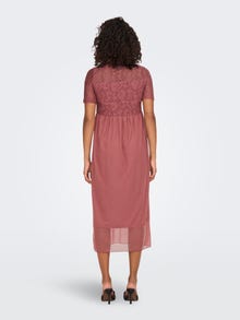 ONLY Mama Mesh Midi dress -Canyon Rose - 15298880