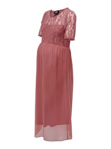 ONLY Regular Fit Båthals Lang kjole -Canyon Rose - 15298880