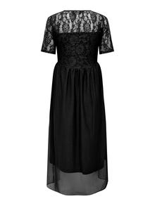 ONLY Regular Fit Båthals Lang kjole -Black - 15298880