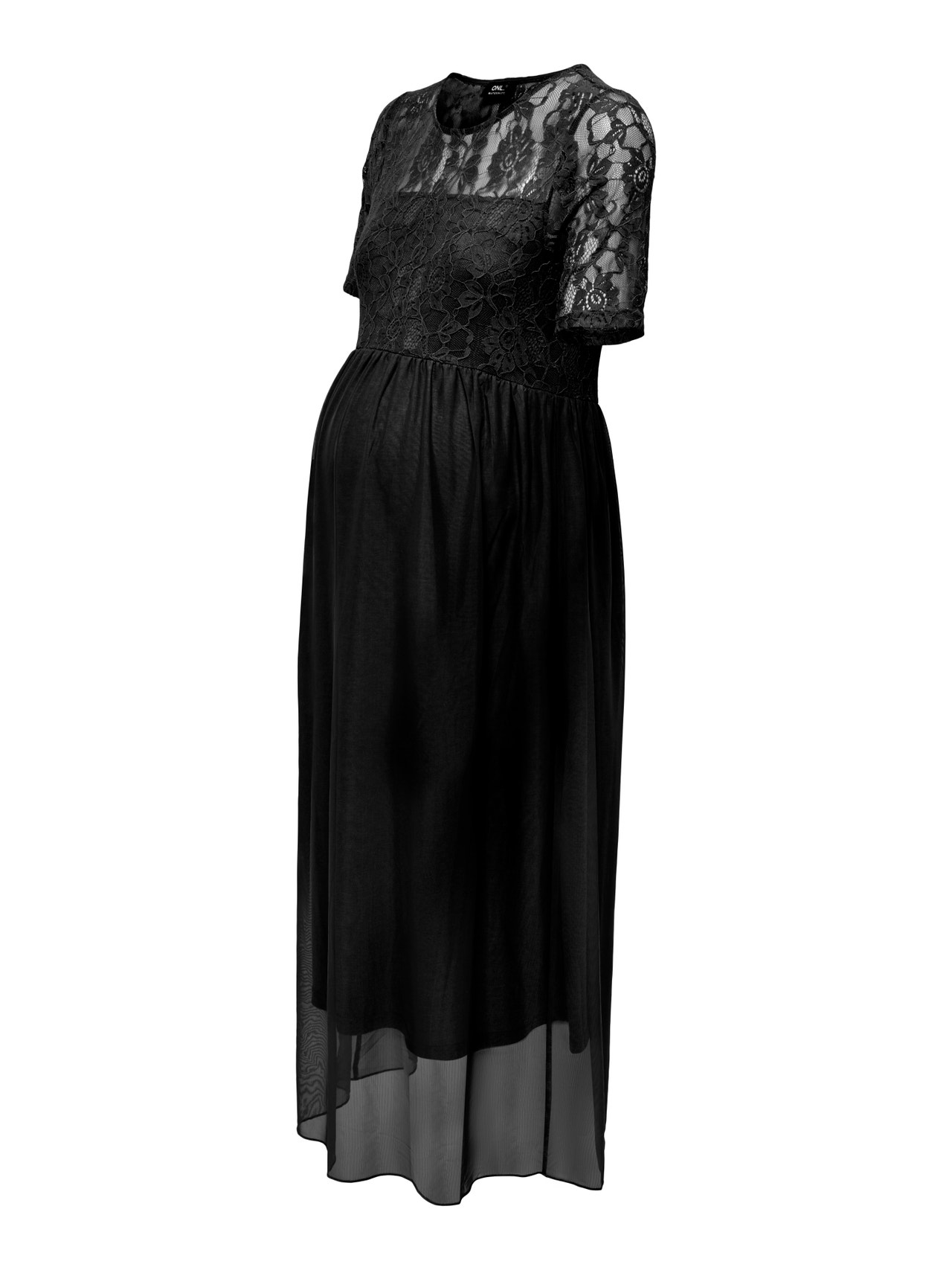 ONLY Regular Fit Boat neck Long dress -Black - 15298880