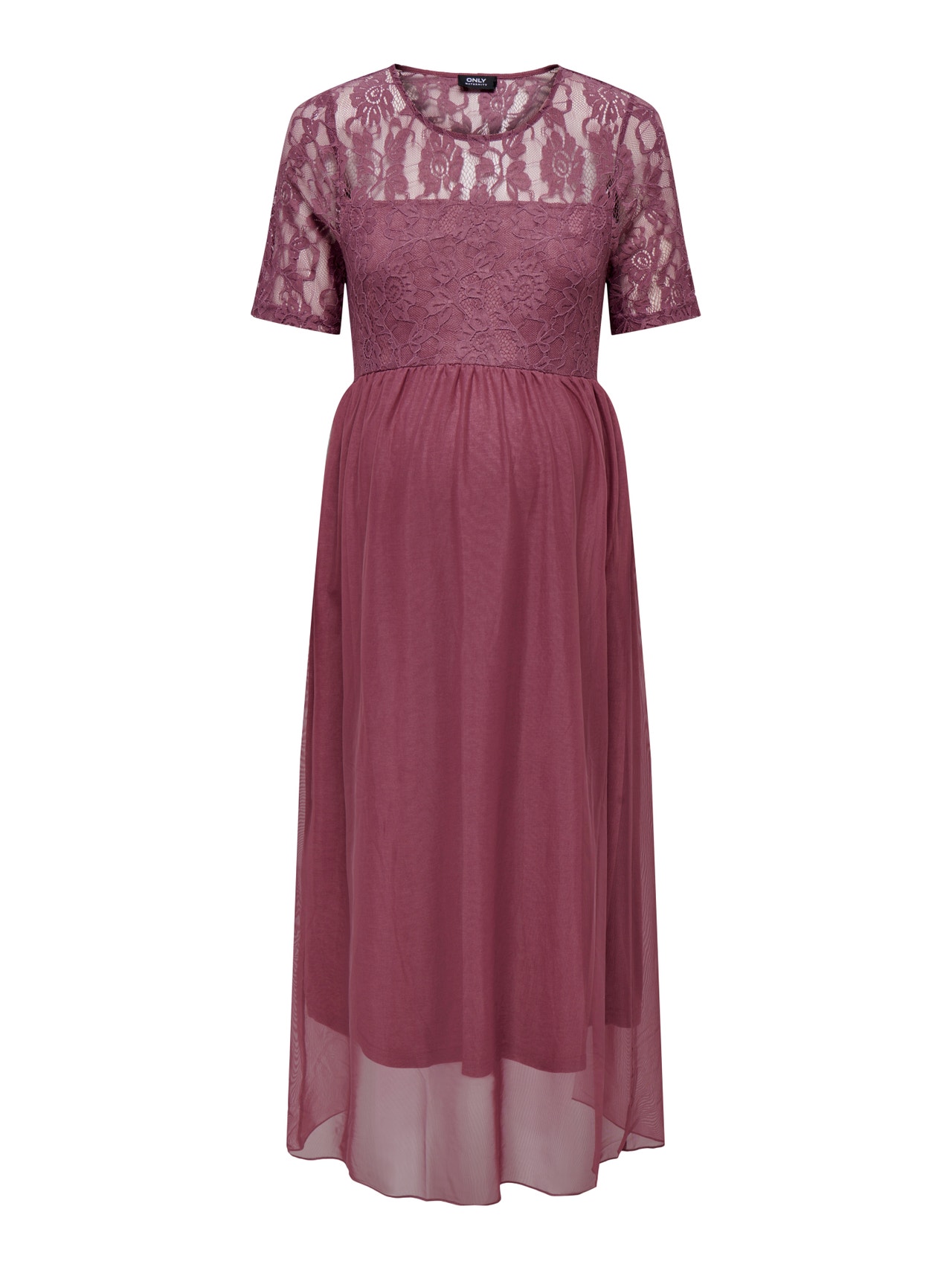 ONLY Regular Fit Båthals Lang kjole -Rose Brown - 15298880