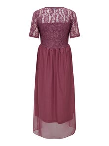 ONLY Regular Fit Boat neck Long dress -Rose Brown - 15298880