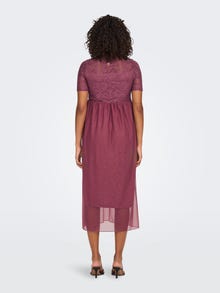 ONLY Regular Fit Boat neck Long dress -Rose Brown - 15298880