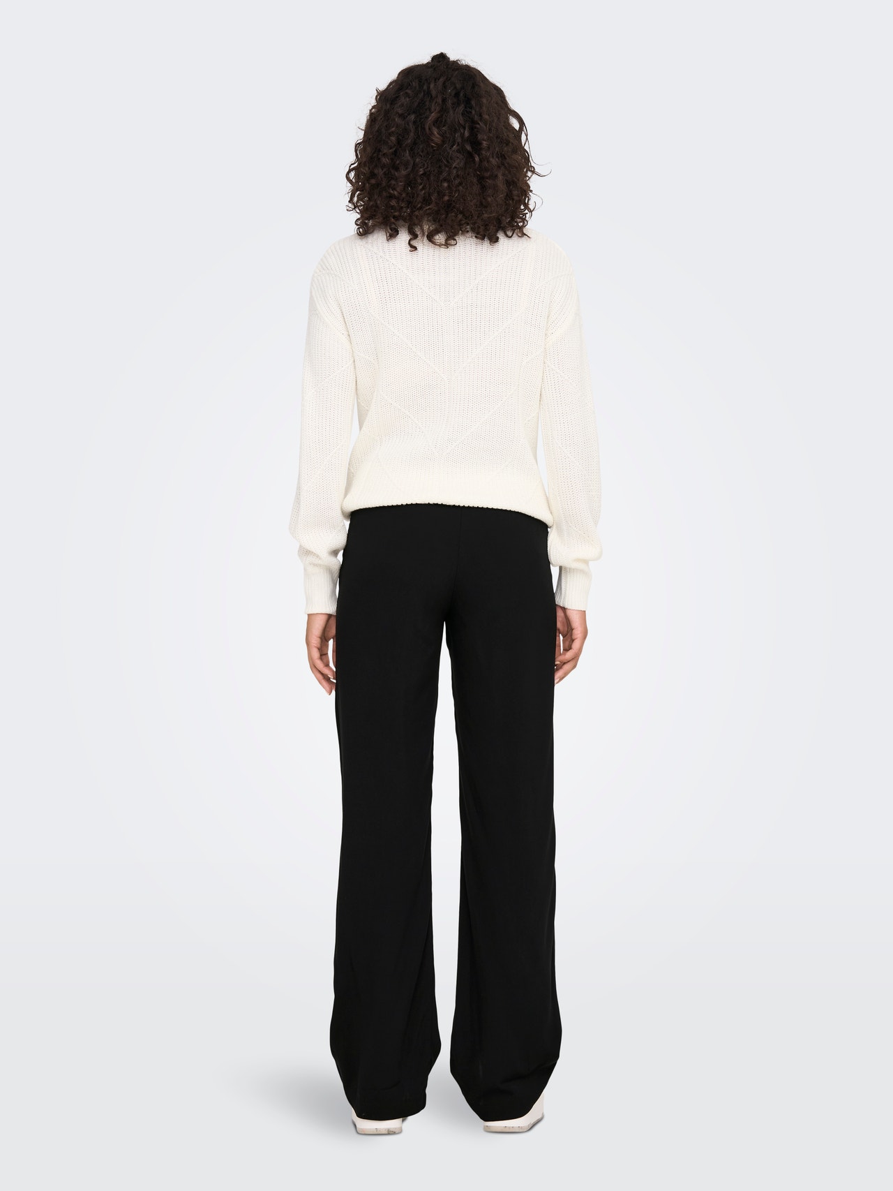 ONLY Regular Fit High waist Trousers -Black - 15298890