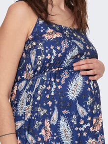 ONLY Normal geschnitten U-Ausschnitt Maternity Langes Kleid -Twilight Blue - 15298898
