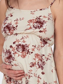 ONLY Regular Fit U-hals Maternity Lang kjole -Whitecap Gray - 15298898