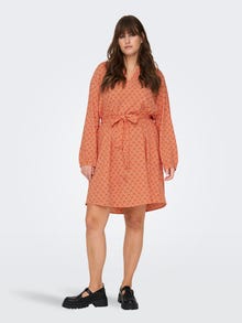 ONLY Normal geschnitten V-Ausschnitt Kurzes Kleid -Tigerlily - 15298934