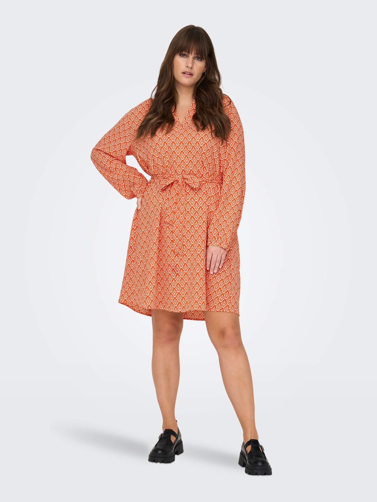 ONLY Regular Fit V-hals Kort kjole -Tigerlily - 15298934