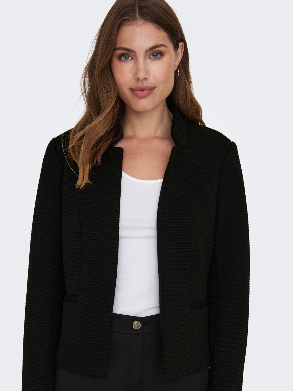 ONLY Normal geschnitten Fallendes Revers Blazer -Black - 15299119