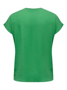 ONLY Curvy v-neck Top -Kelly Green - 15299246