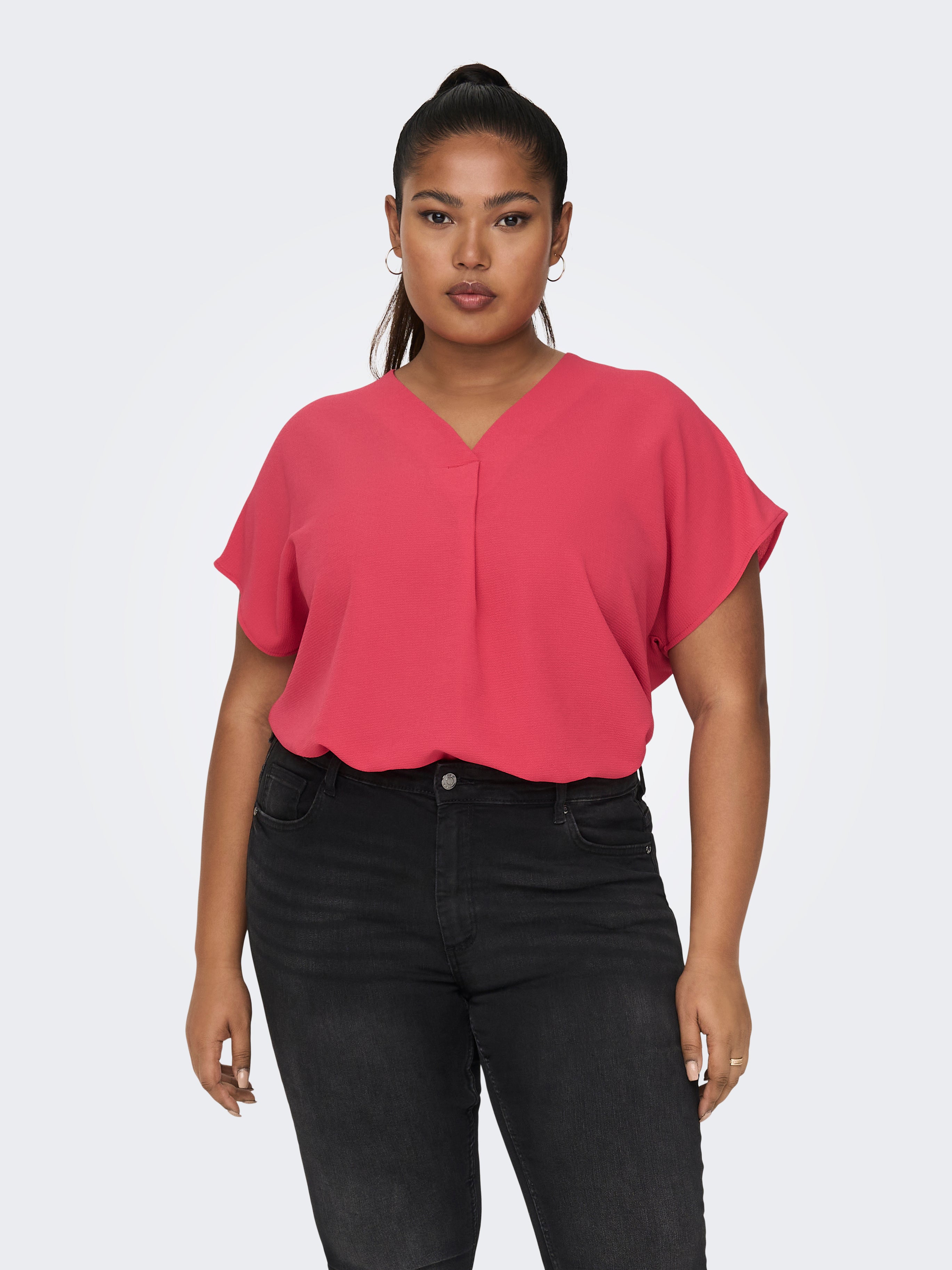 women's plus size cap sleeve tops