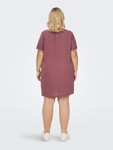 ONLY Normal geschnitten U-Ausschnitt Kurzes Kleid -Rose Brown - 15299253