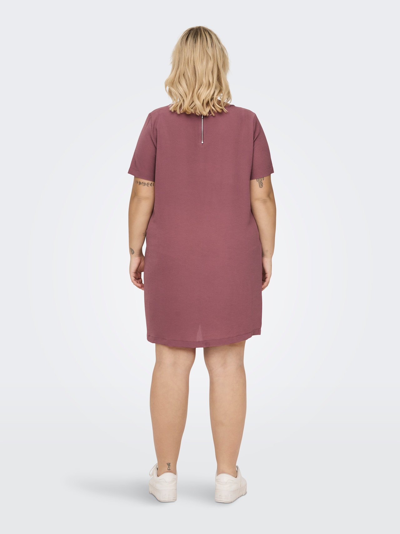 ONLY Normal passform U-ringning Kort klänning -Rose Brown - 15299253