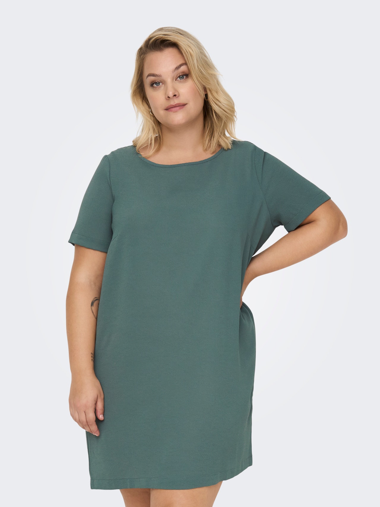 ONLY Regular fit U-Hals Korte jurk -Balsam Green - 15299253