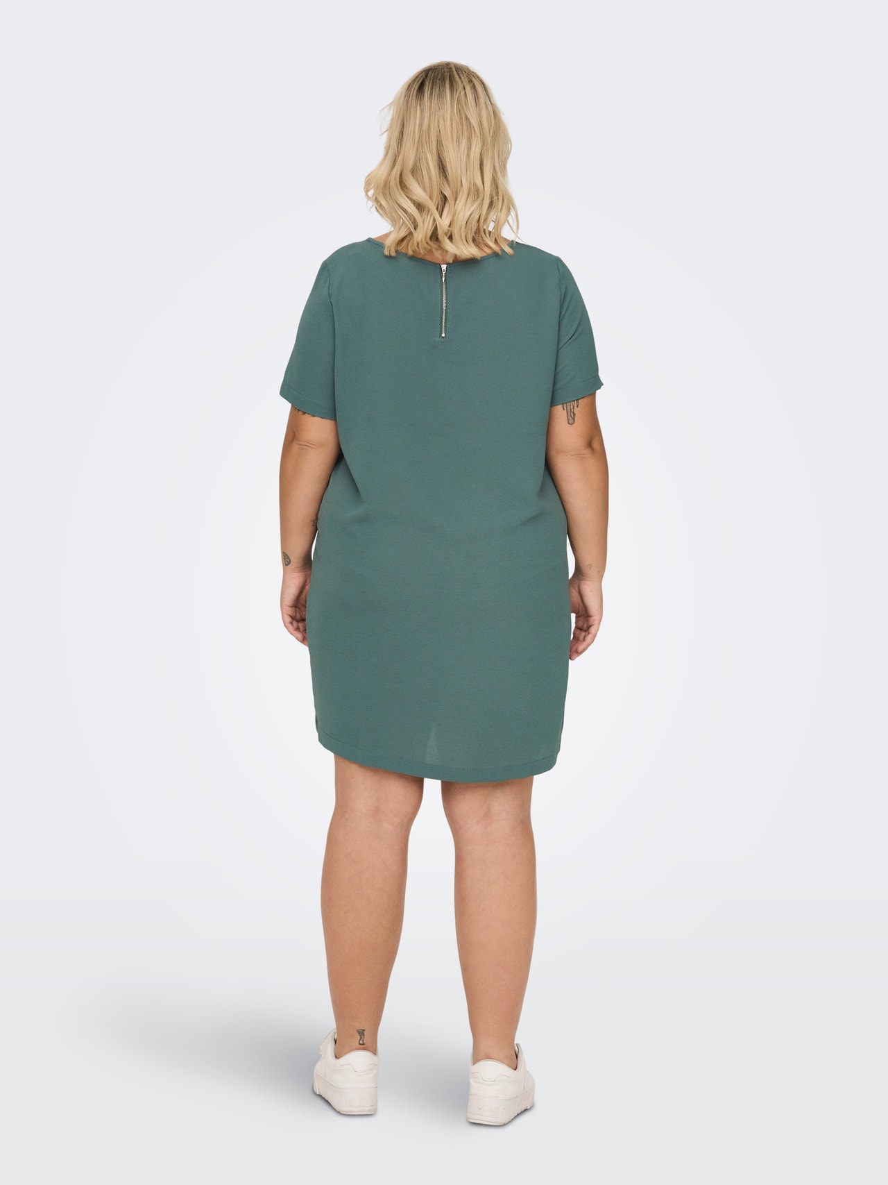 ONLY Normal geschnitten U-Ausschnitt Kurzes Kleid -Balsam Green - 15299253