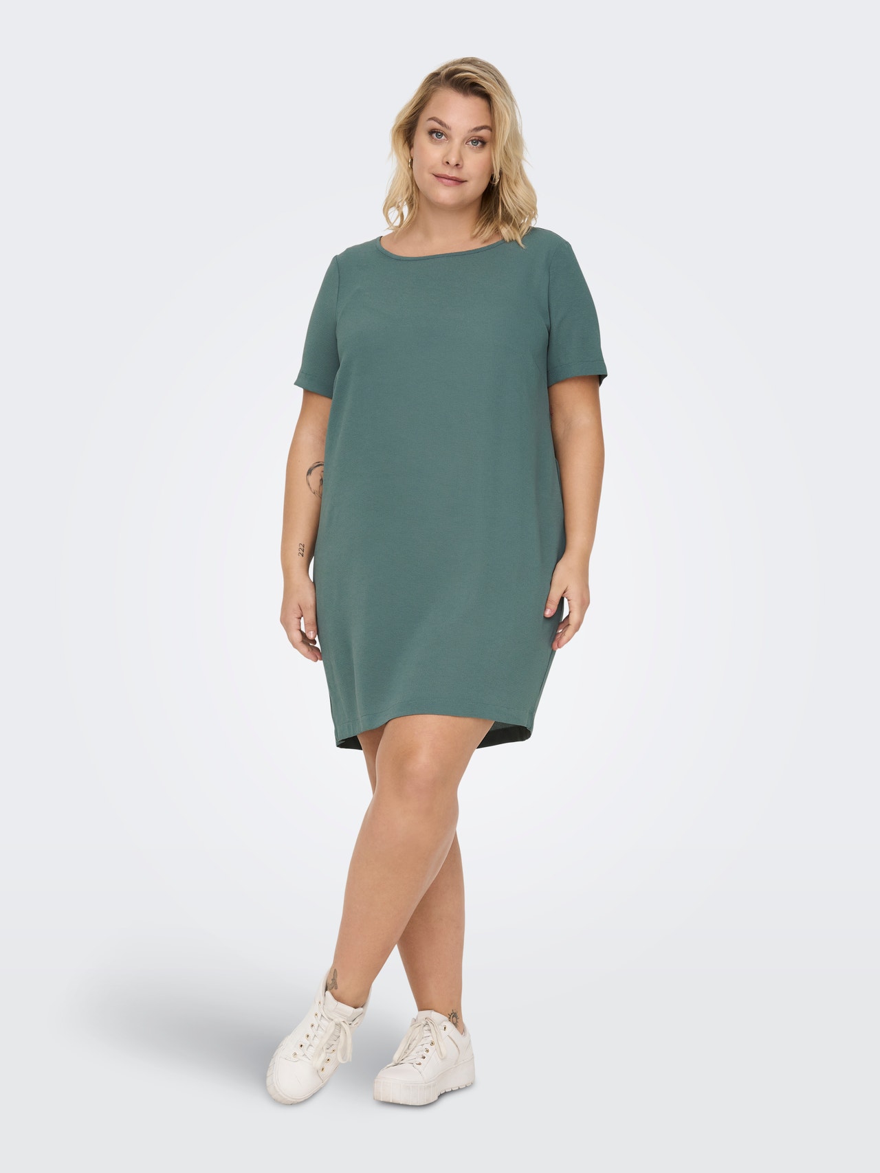 ONLY Regular fit U-Hals Korte jurk -Balsam Green - 15299253