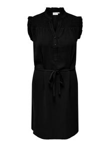 ONLY Normal geschnitten V-Ausschnitt Kurzes Kleid -Black - 15299281