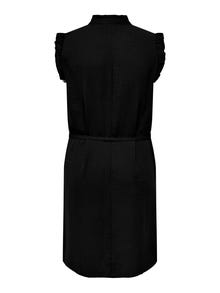 ONLY Vestido corto Corte regular Cuello en V -Black - 15299281