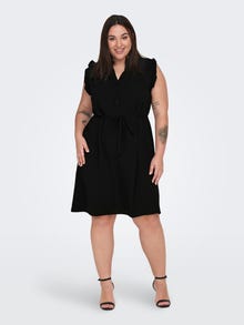 ONLY Curvy v-neck dress -Black - 15299281