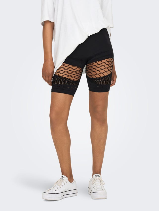 ONLY High waisted cycling shorts with cutout detail - 15299395