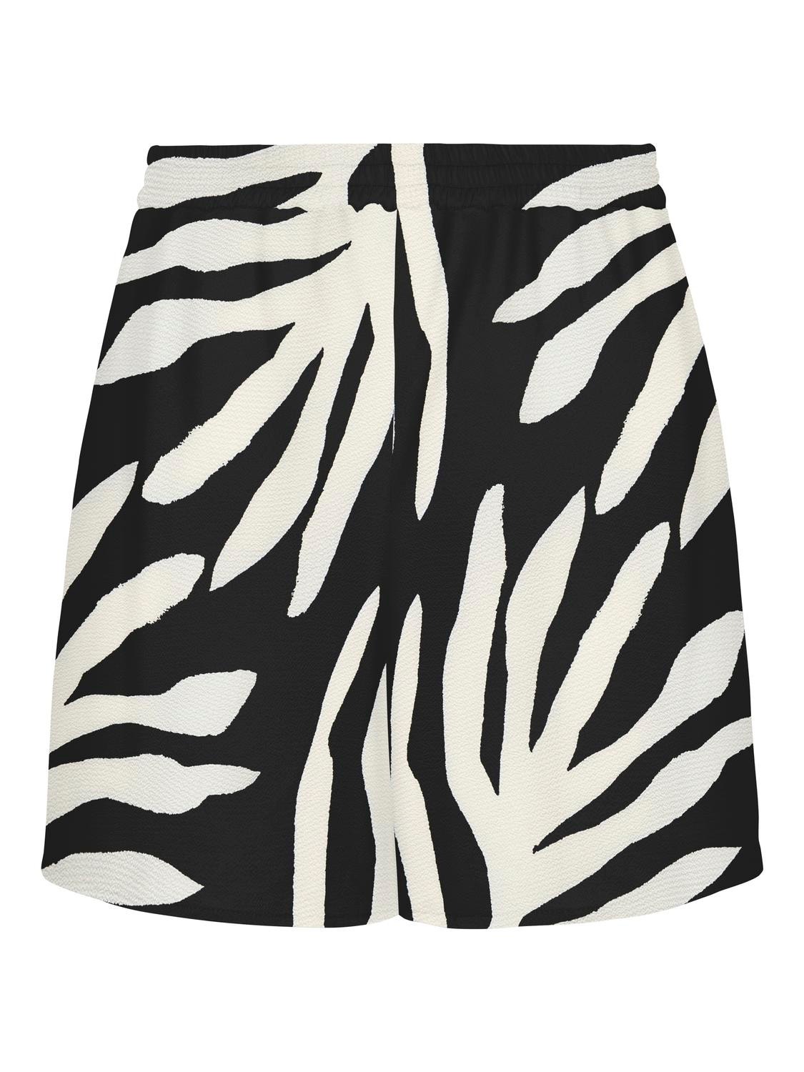 ONLY Belted printed shorts -Black - 15299486