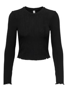 ONLY Normal geschnitten Rundhals Top -Black - 15299623