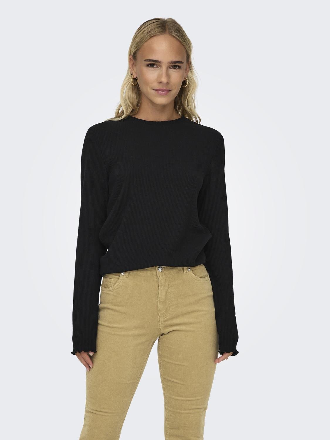 ONLY Tops Regular Fit Col rond -Black - 15299630