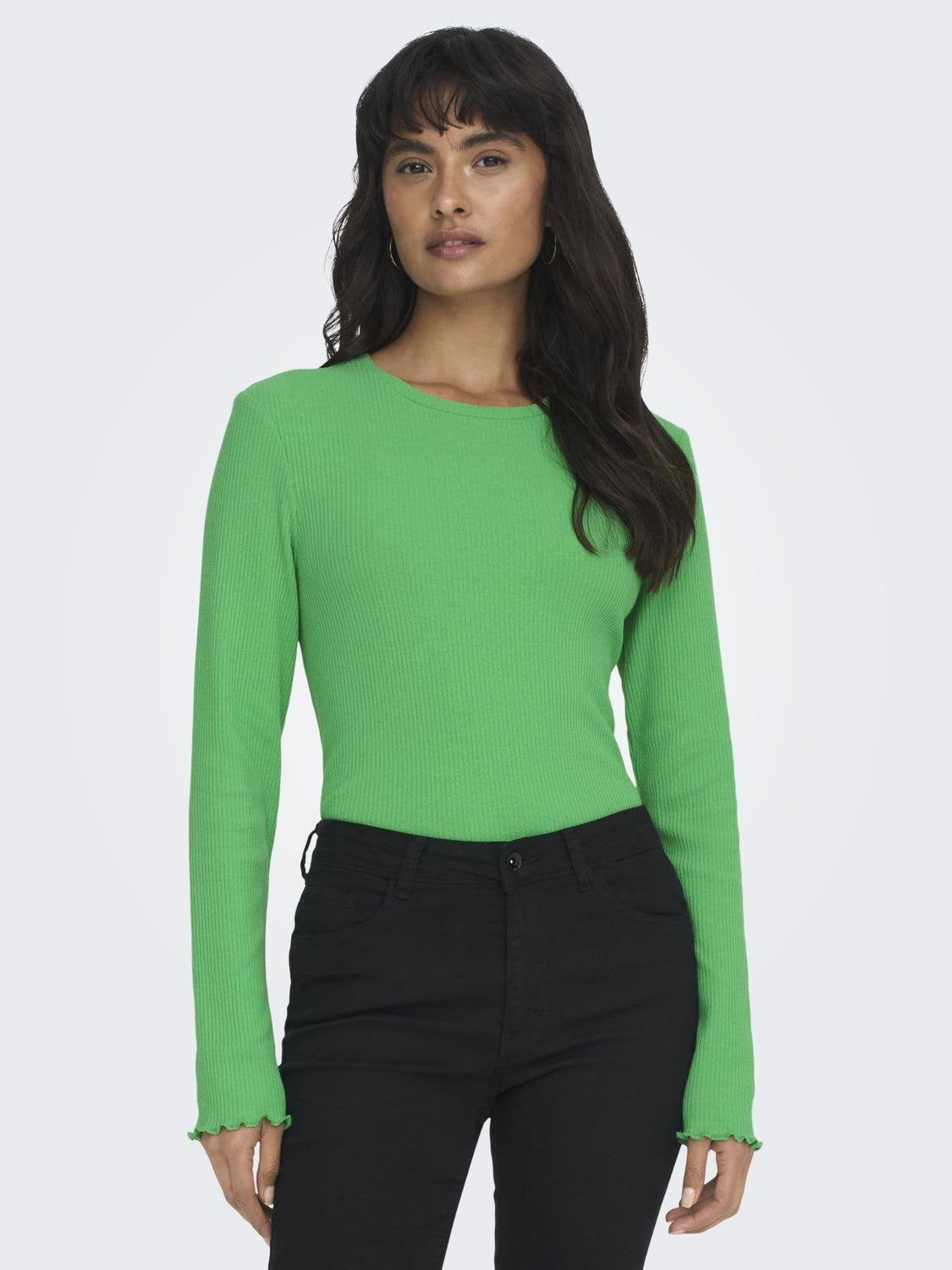 Long sleeve rib top