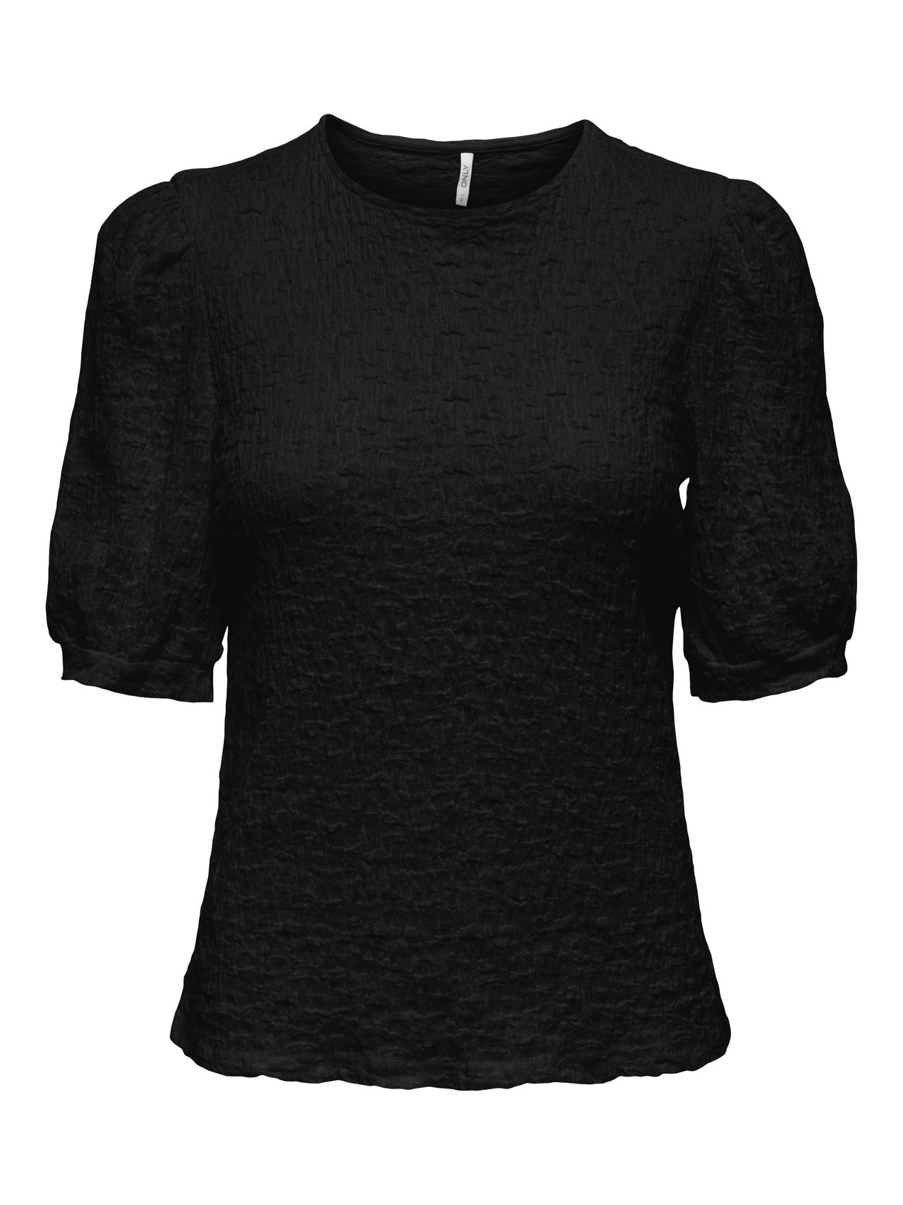 ONLY Regular fit O-hals Pofmouwen Top -Black - 15299633