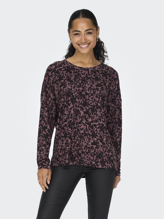ONLY Tops Regular Fit Col rond Épaules tombantes - 15299641