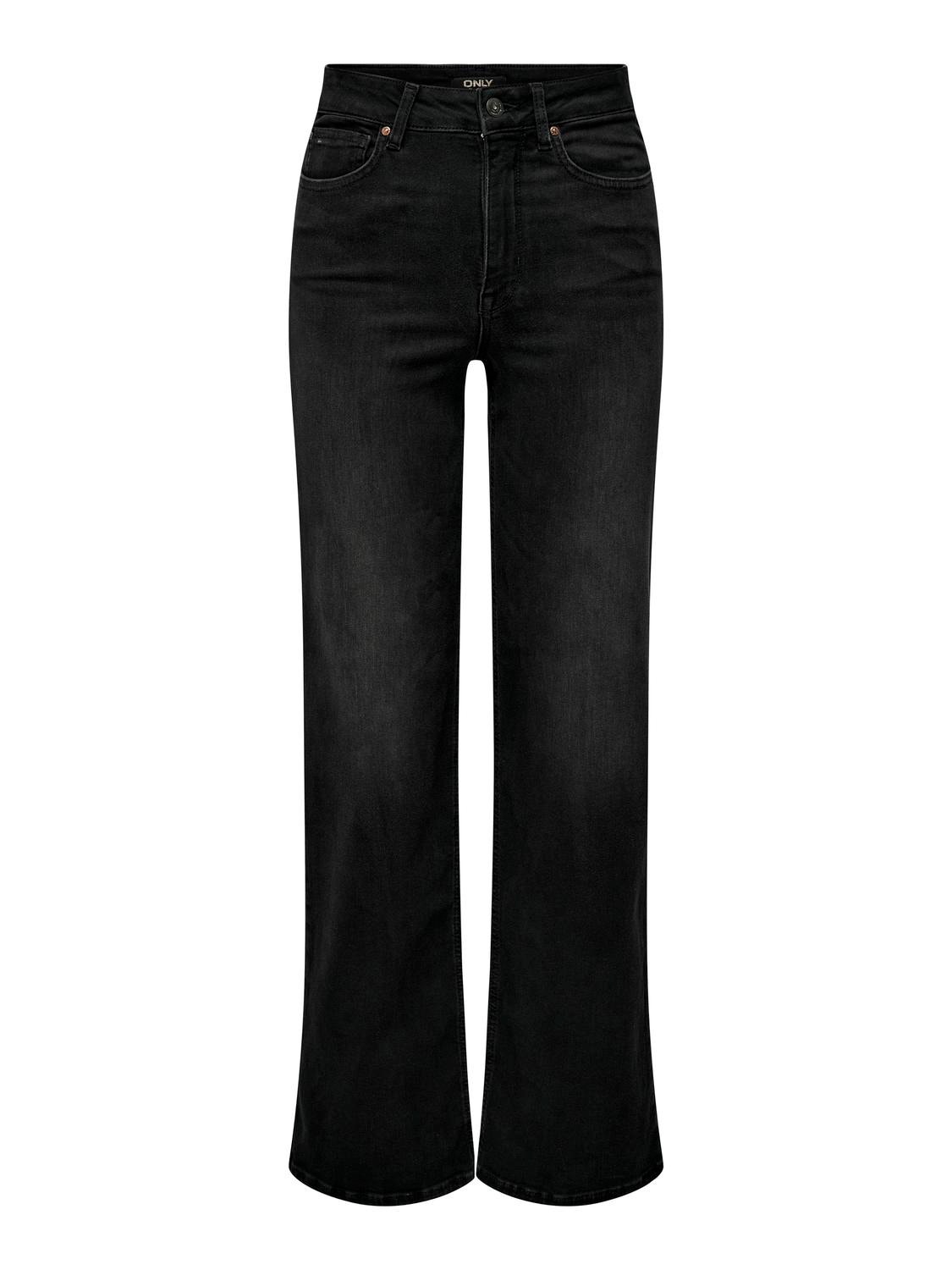 ONLY ONLMADISON BLUSH HW WIDE DNM CRO099 NOOS -Washed Black - 15299796